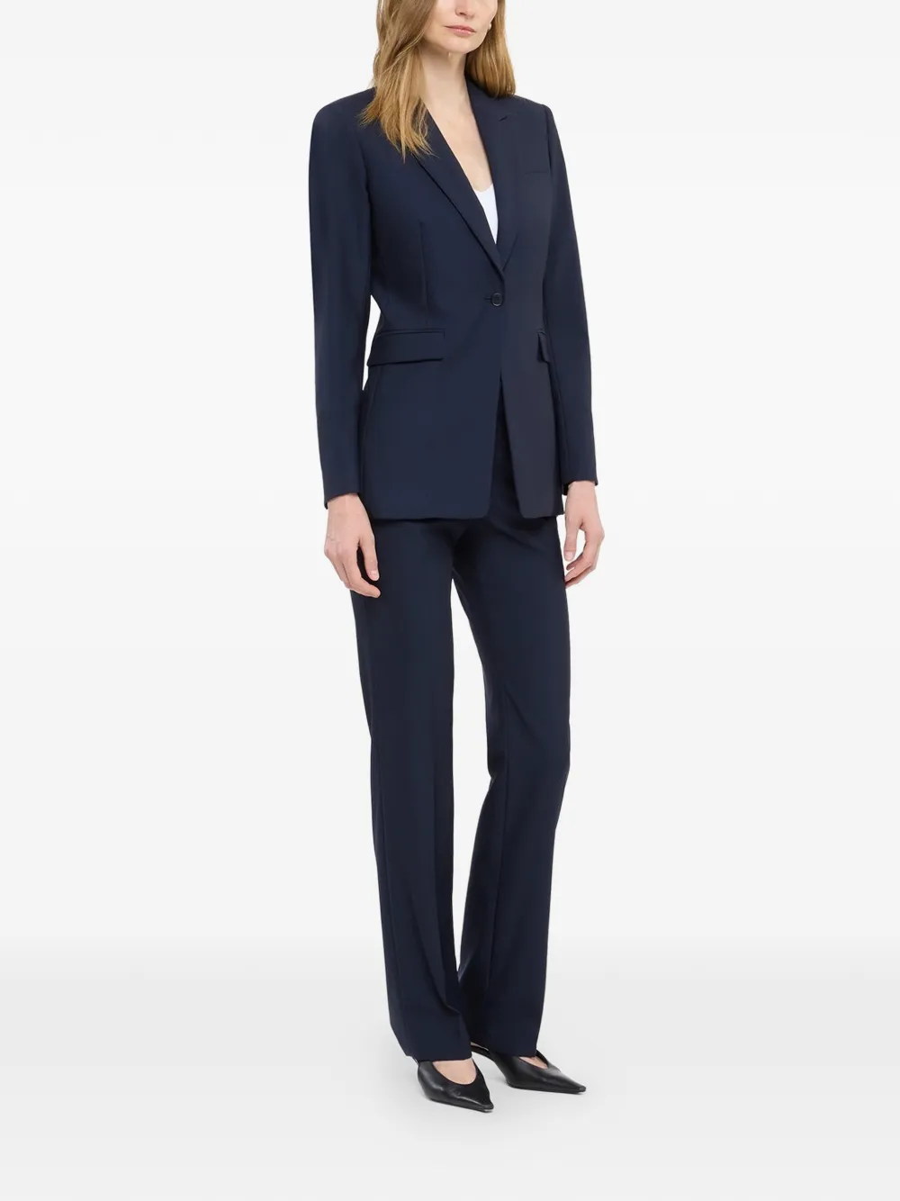  Another Tomorrow Blazer Con Bottone Singolo - Blu 
