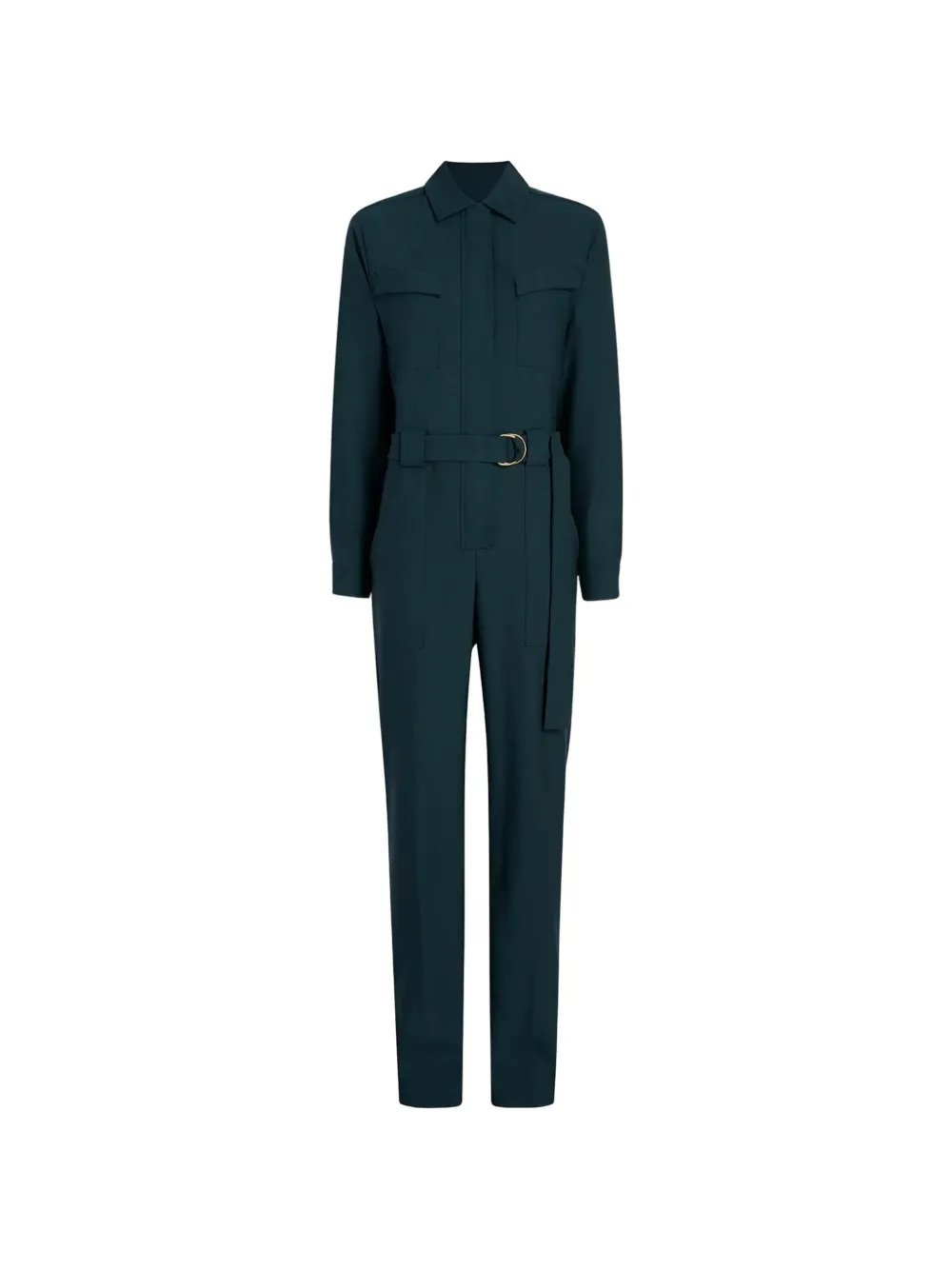 Another Tomorrow belted jumpsuit - Grün