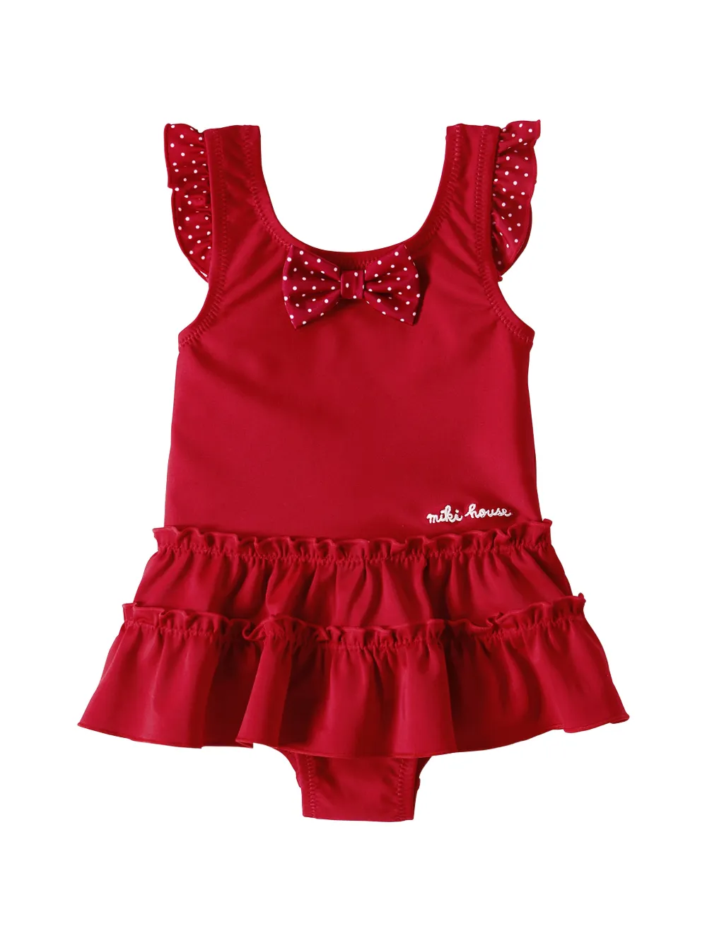 Miki House Costume intero con fiocco - Rosso