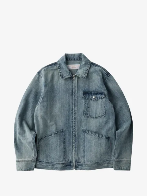 UNIVERSAL OVERALL zip-up denim jacket