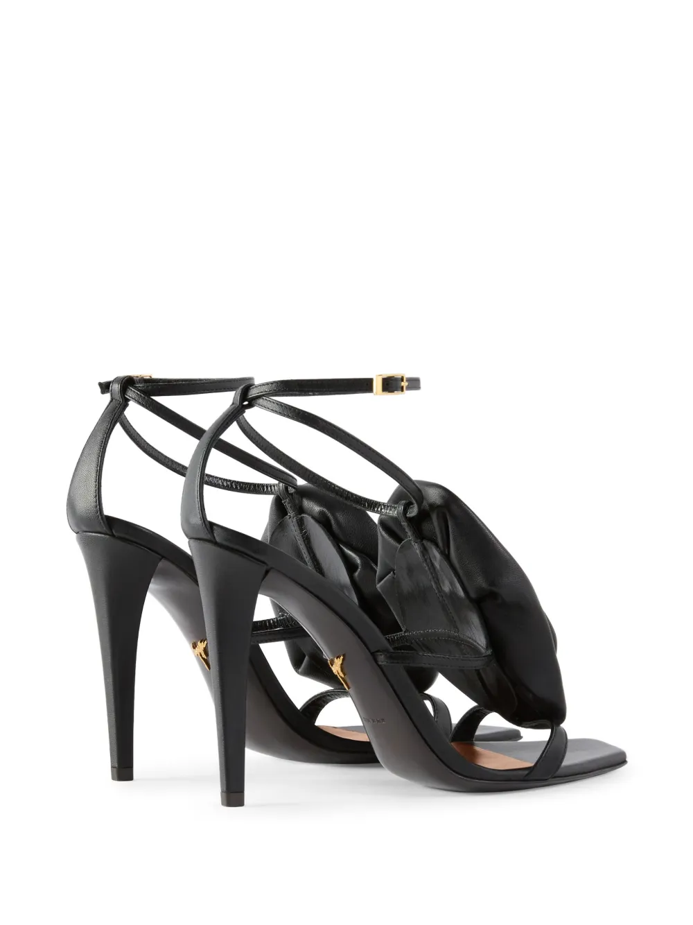 Giuseppe Zanotti Cursed Flower sandal 105 Zwart