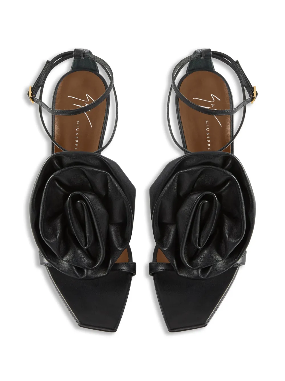Giuseppe Zanotti Cursed Flower sandal 105 Zwart
