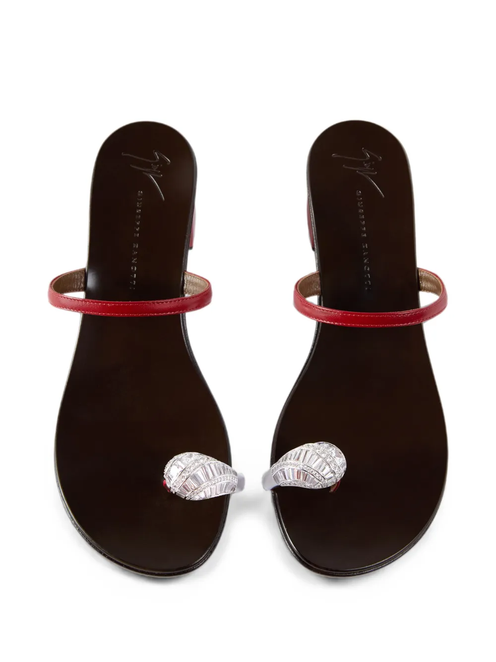 Giuseppe Zanotti Icon Ring40 sandals Rood
