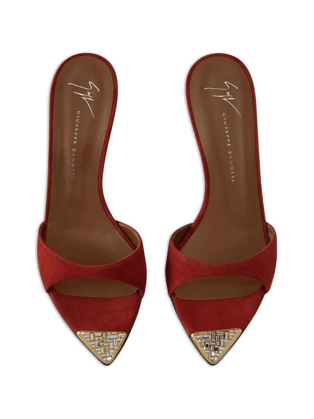 Giuseppe Zanotti Intriigo Jewelry mules 90 Rood
