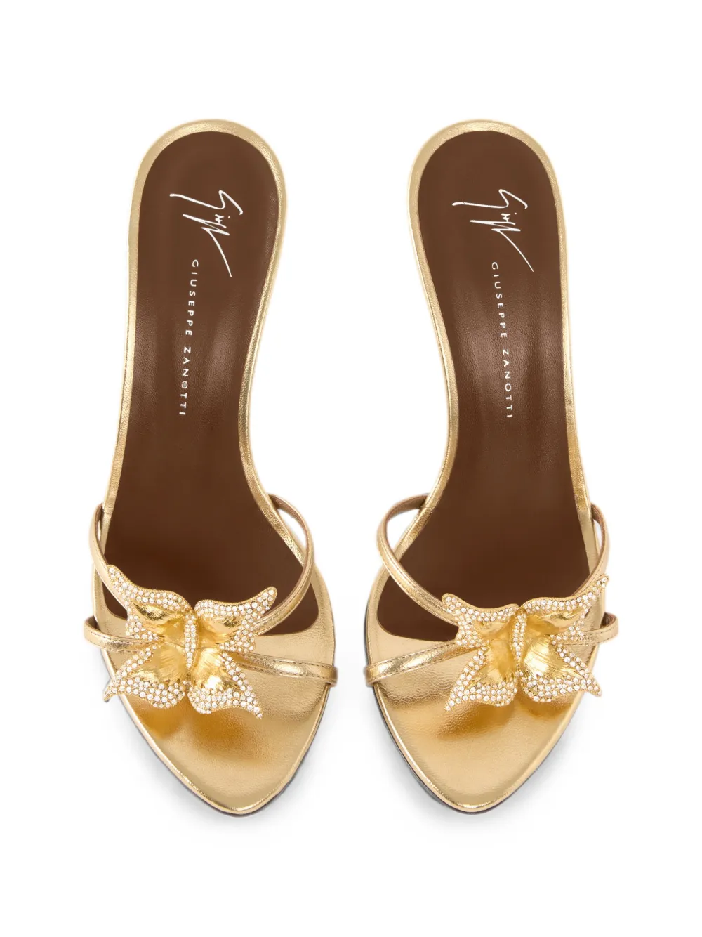 Giuseppe Zanotti Mariposa mules 90 Goud