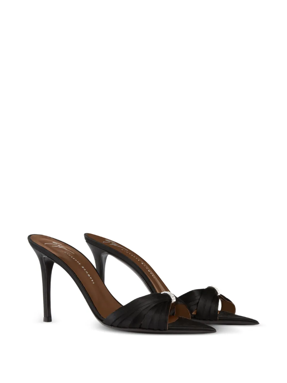 Giuseppe Zanotti Lumière mules 90 Zwart