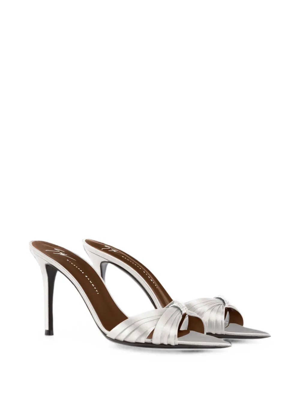 Giuseppe Zanotti Lumière mules 90 Zilver