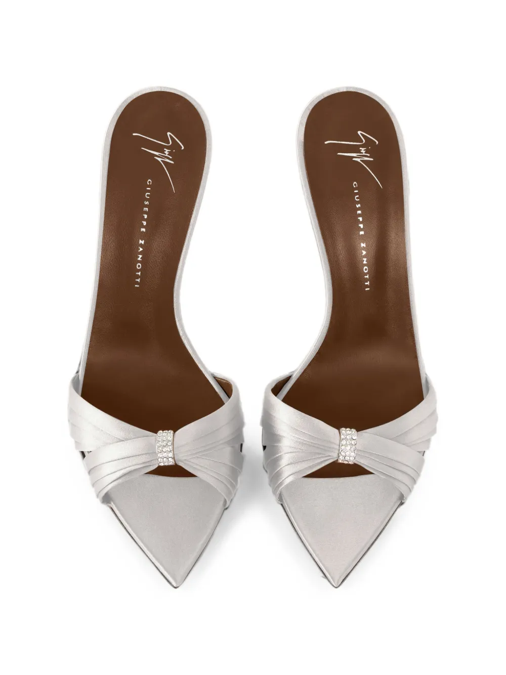 Giuseppe Zanotti Lumière mules 90 Zilver