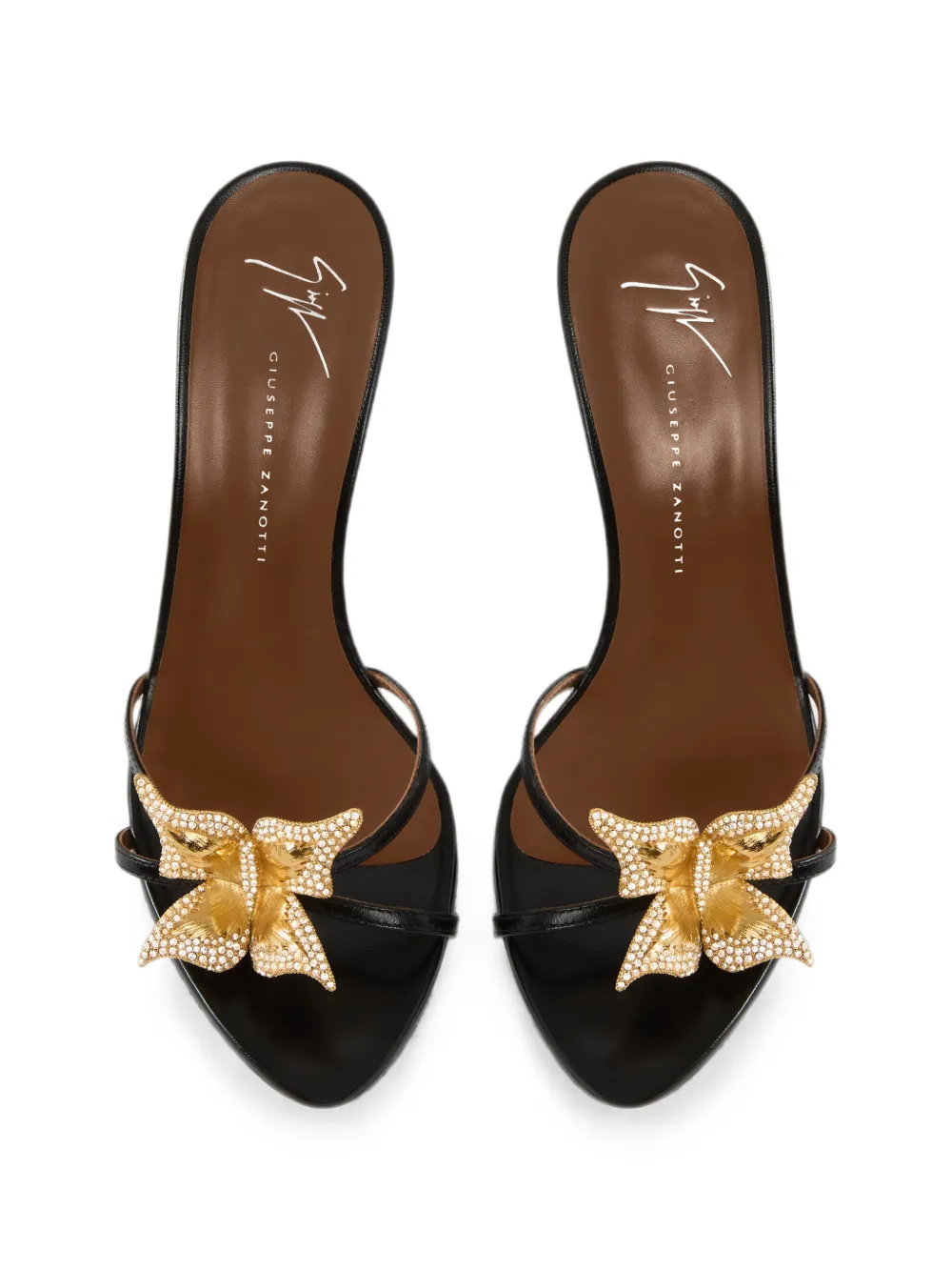 Giuseppe Zanotti Mariposa mules 105 Zwart