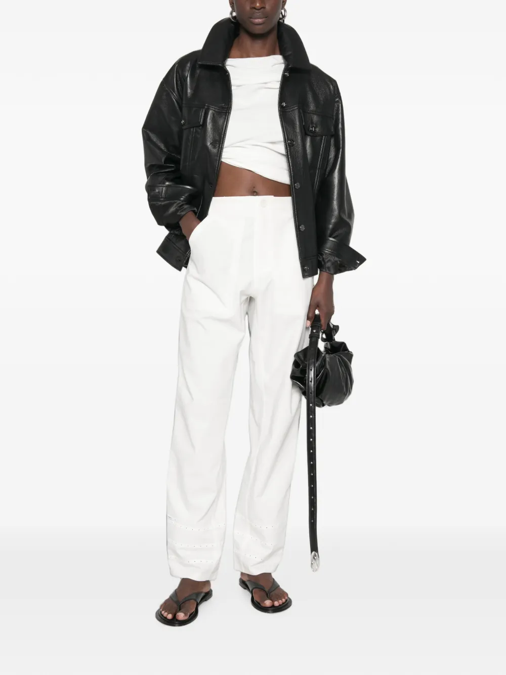  Coperni Buttoned Pocket Trousers - Blanco 