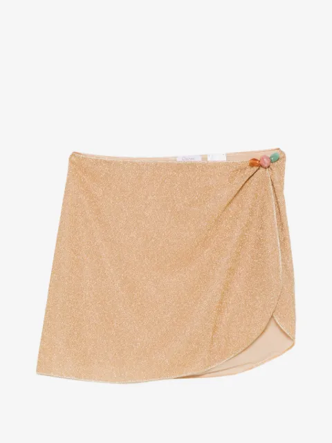 Oséree bead-embellished mini beach skirt