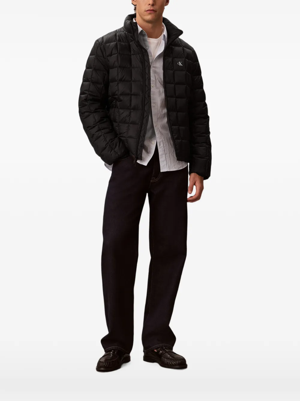Calvin Klein Bomberjack met logoprint Bruin