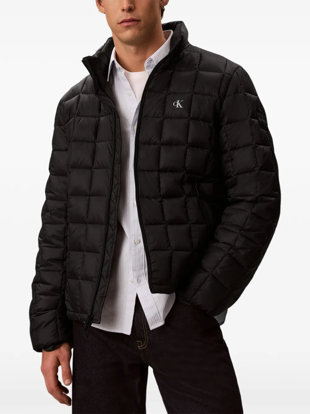 Calvin Klein Bomberjack met logoprint Bruin