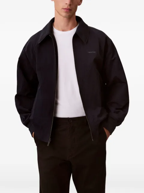 Calvin Klein logo-print zip-up jacket