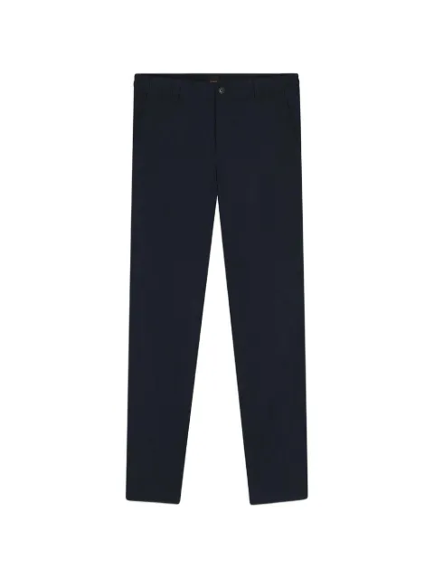 BOSS logo-patch straight-leg trousers