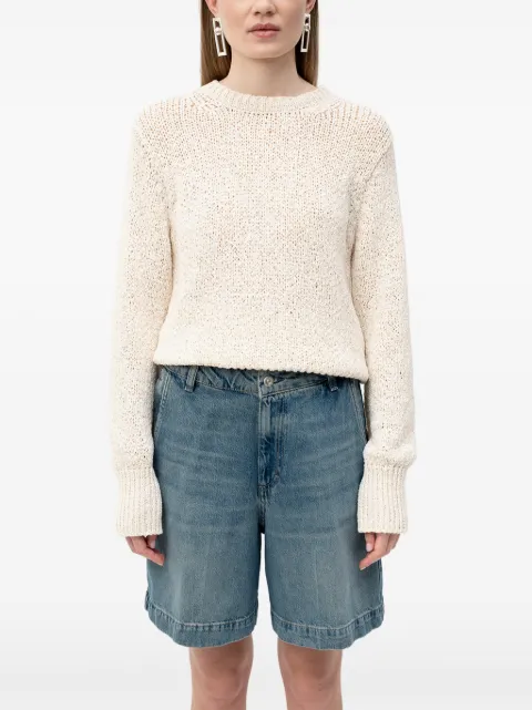 BOSS pantalones vaqueros cortos con efecto desgastado