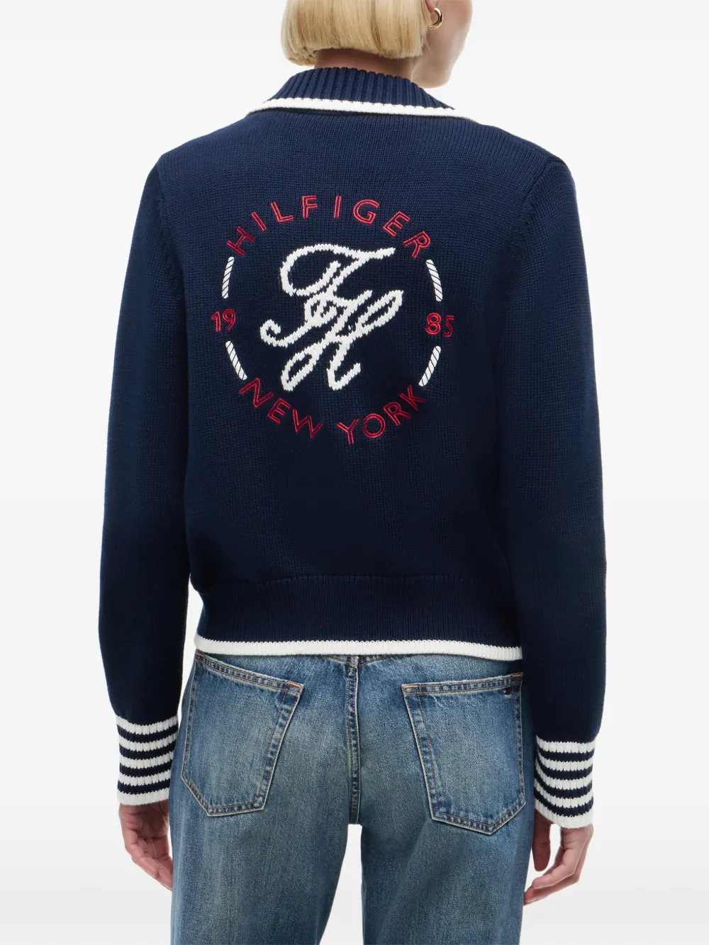 Tommy Hilfiger Vest met geborduurd logo Blauw