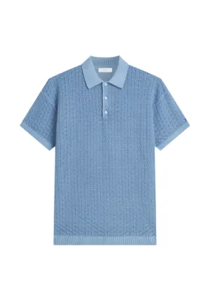 LACOSTE モノグラムポロシャツ Lacoste モノグラム ポロシャツ | ブルー | FARFETCH JP