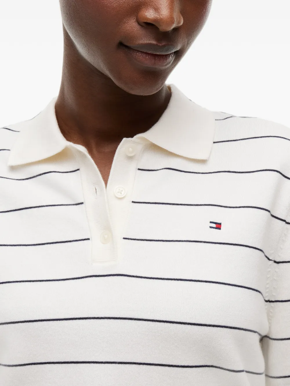 Tommy Hilfiger Gestreepte polotop Wit