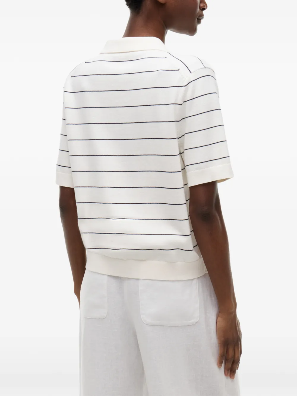 Tommy Hilfiger Gestreepte polotop Wit