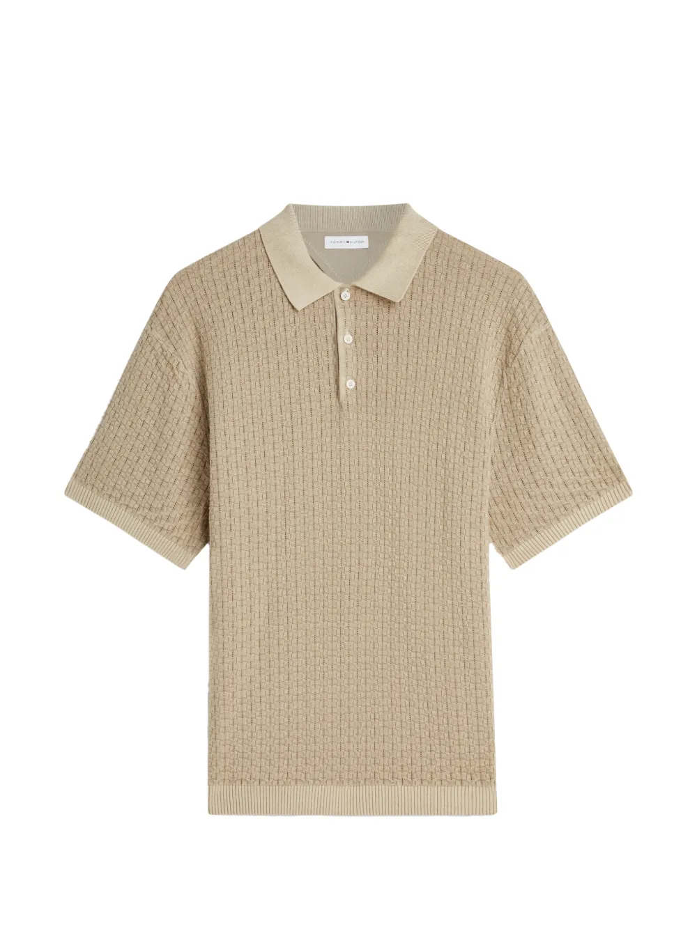 Tommy Hilfiger basket-weave polo shirt - Toni neutri