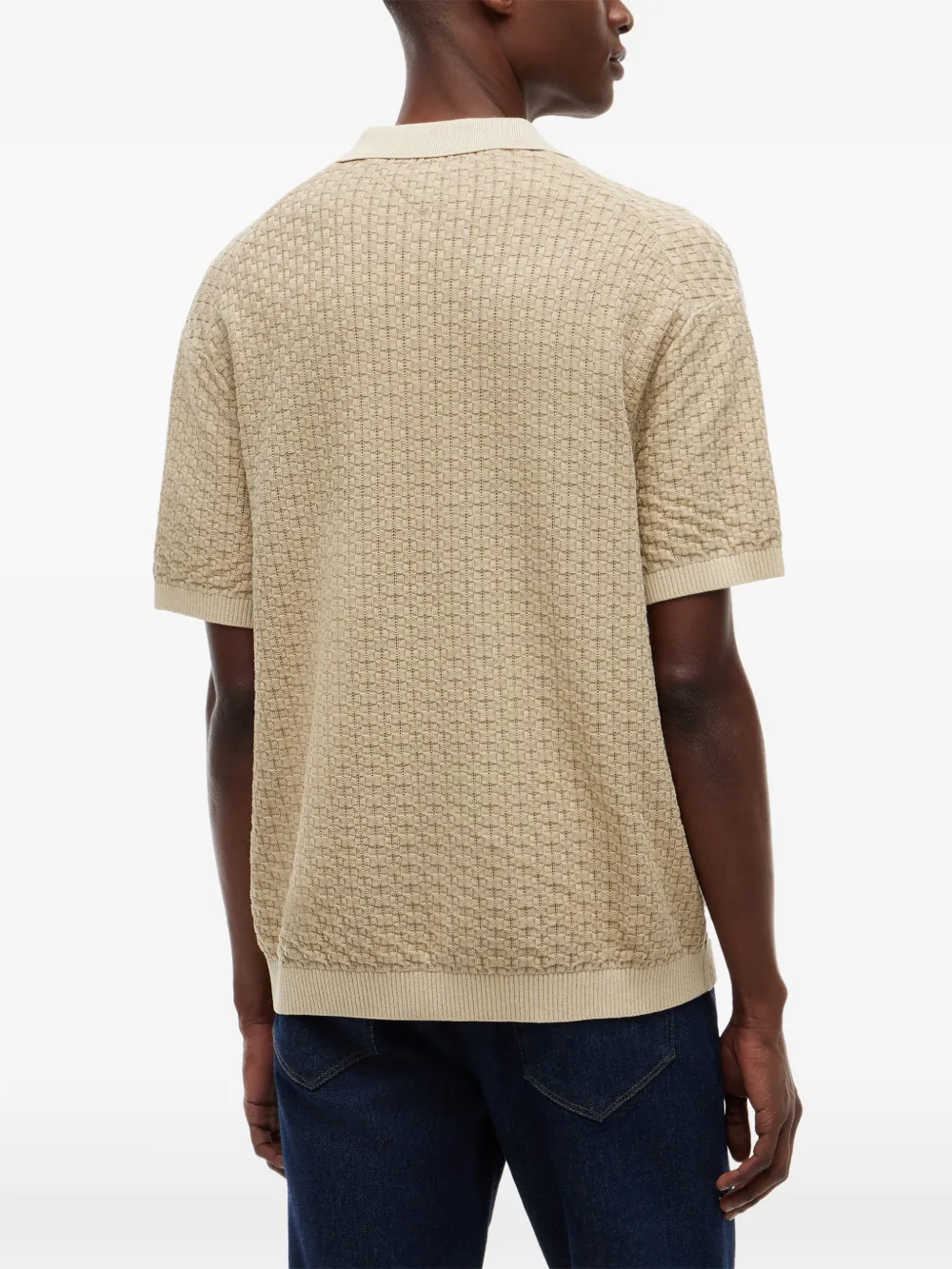 Tommy Hilfiger Geweven poloshirt Beige
