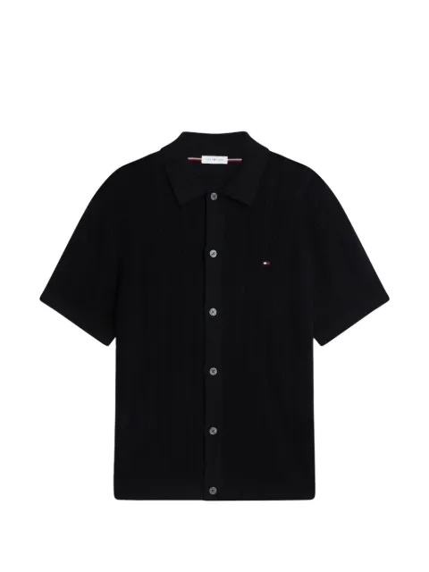 Tommy Hilfiger pointelle-knit button-up sweater