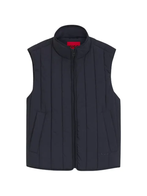 HUGO logo-patch quilted gilet