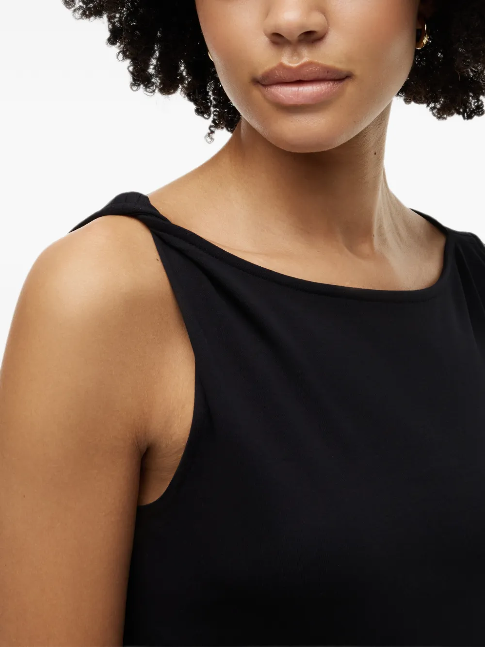 Tommy Hilfiger Midi-jurk met gedraaid detail Zwart