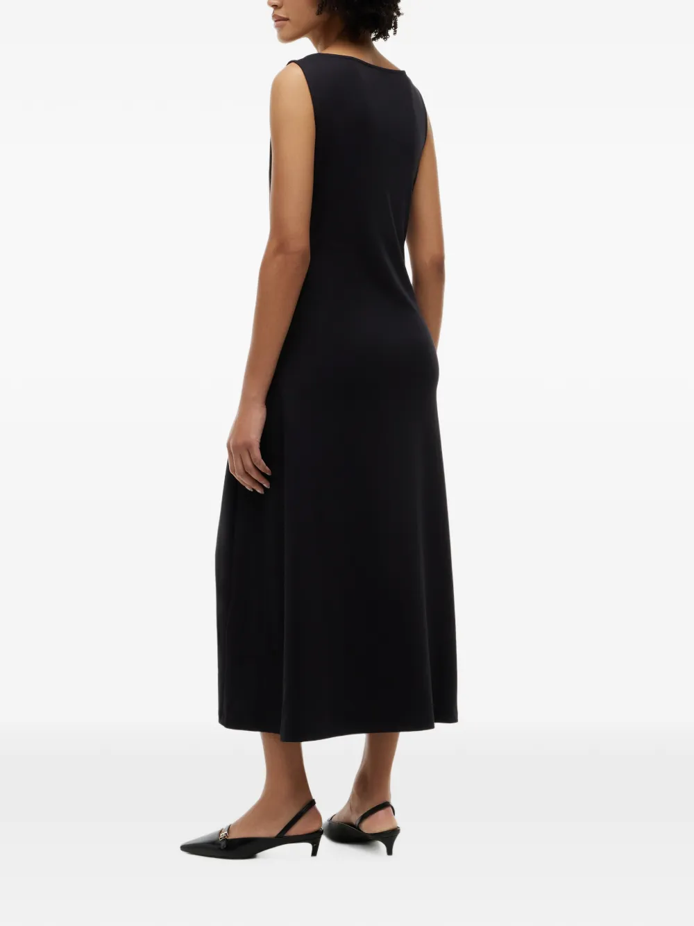 Tommy Hilfiger Midi-jurk met gedraaid detail Zwart