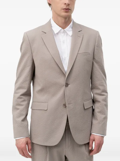 HUGO seersucker single-breasted jacket