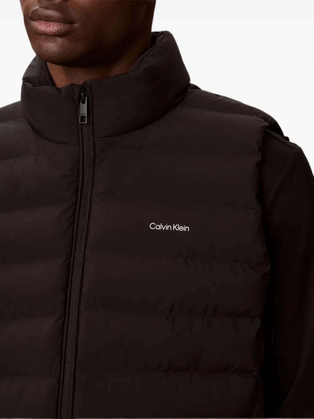 Calvin Klein Bodywarmer met hoge hals Zwart