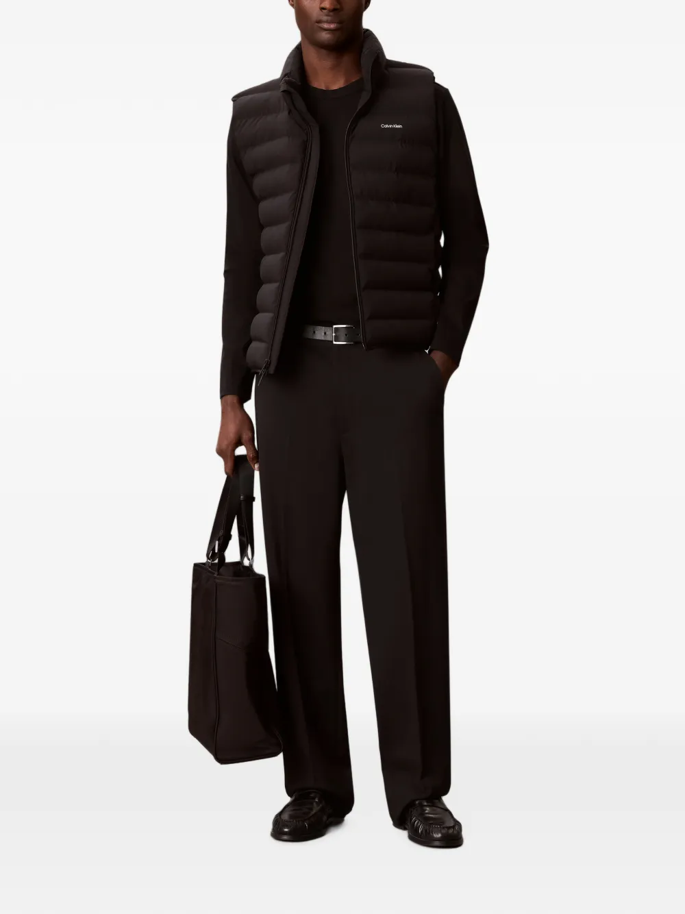 Calvin Klein Bodywarmer met hoge hals Zwart