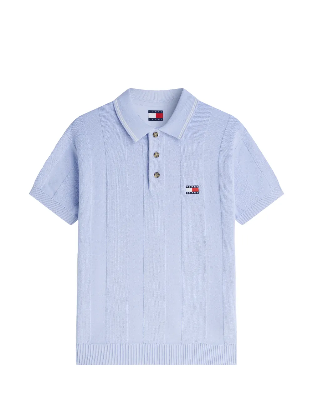 Tommy Hilfiger logo-patch polo shirt - Blau