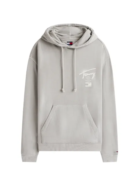 Tommy Hilfiger Signature back-logo washed hoodie