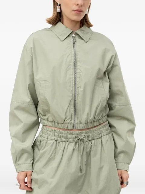 HUGO elasticated-hem zip-up jacket
