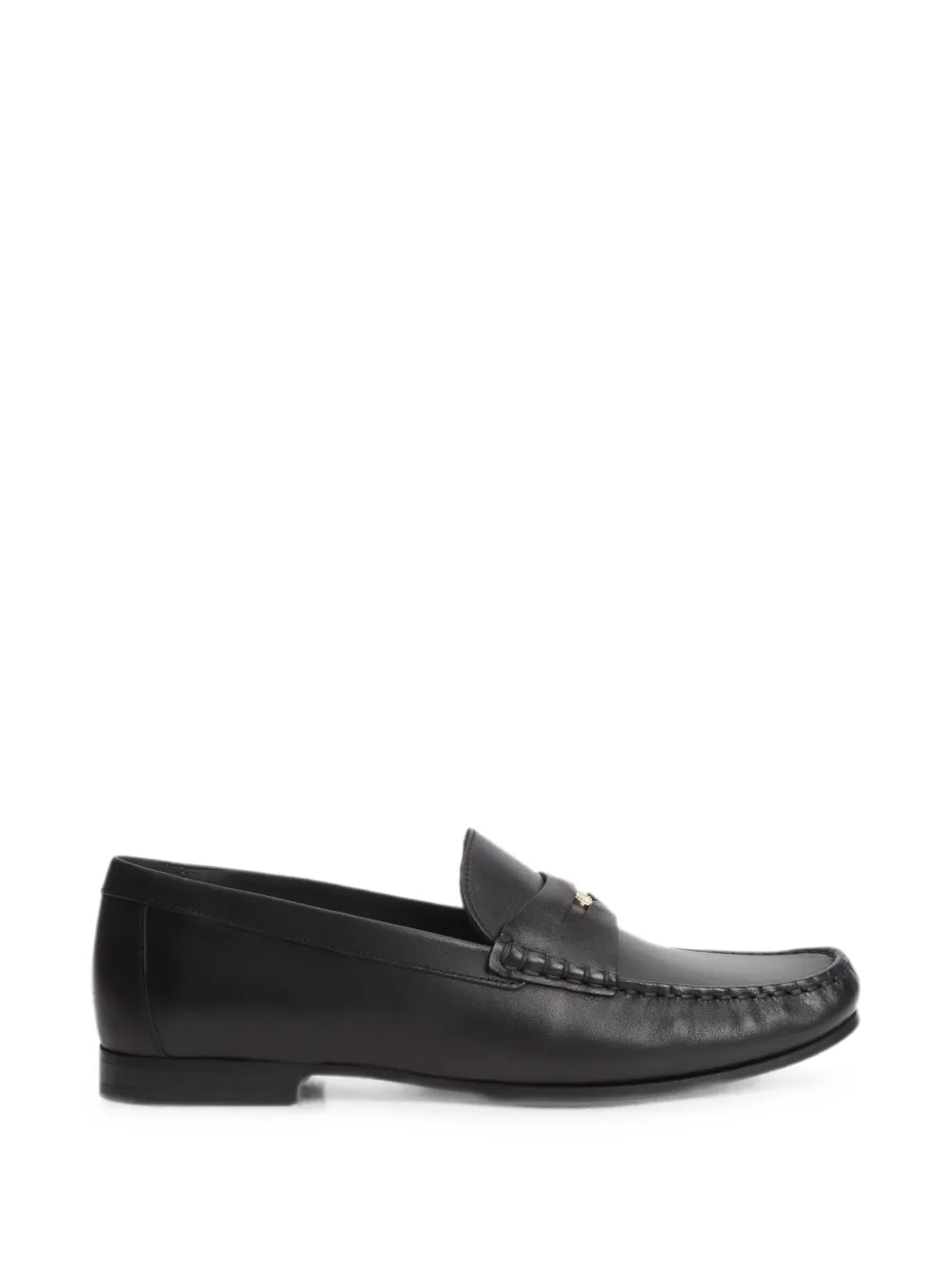 Tommy Hilfiger TH Monogram logo-plaque leather penny loafers - Nero
