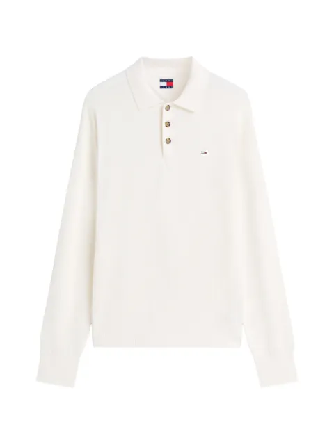 Tommy Hilfiger logo-patch long-sleeve polo shirt