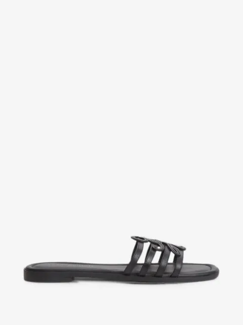 Tommy Hilfiger logo-patch multi-strap flat sandals