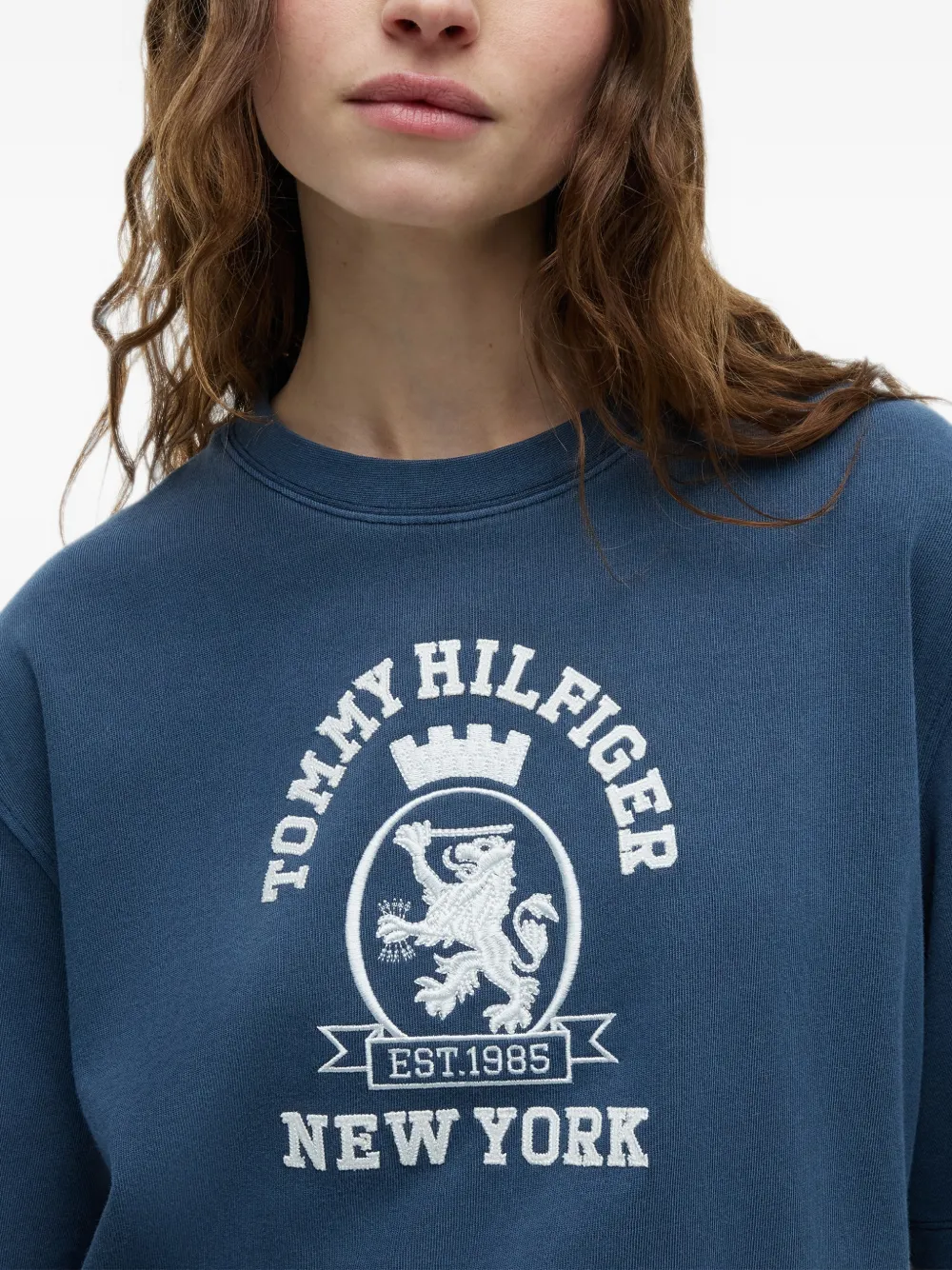 Tommy Hilfiger T-shirt met geborduurd logo Blauw