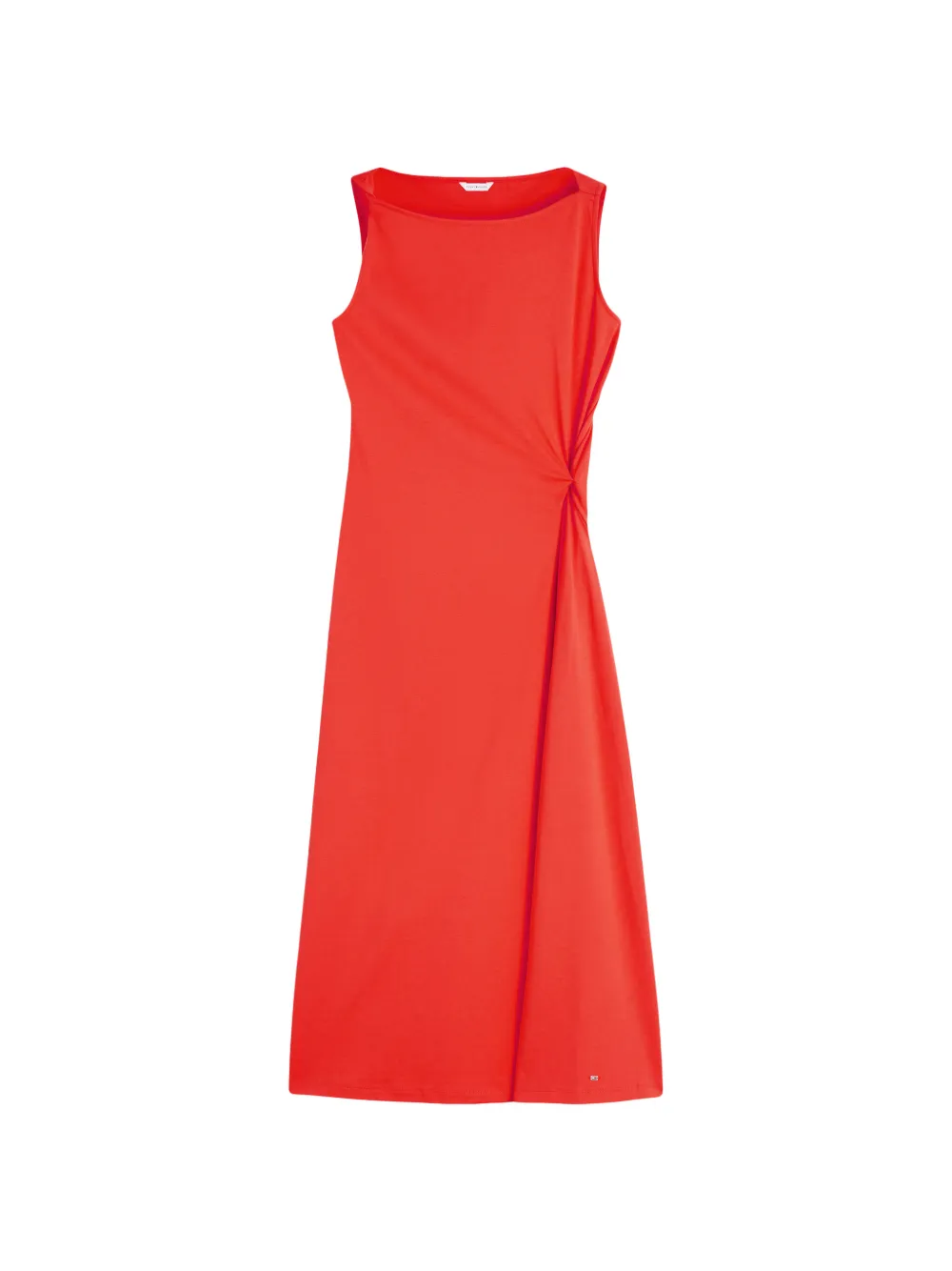Tommy Hilfiger twist-detail boat-neck midi dress - Rosso