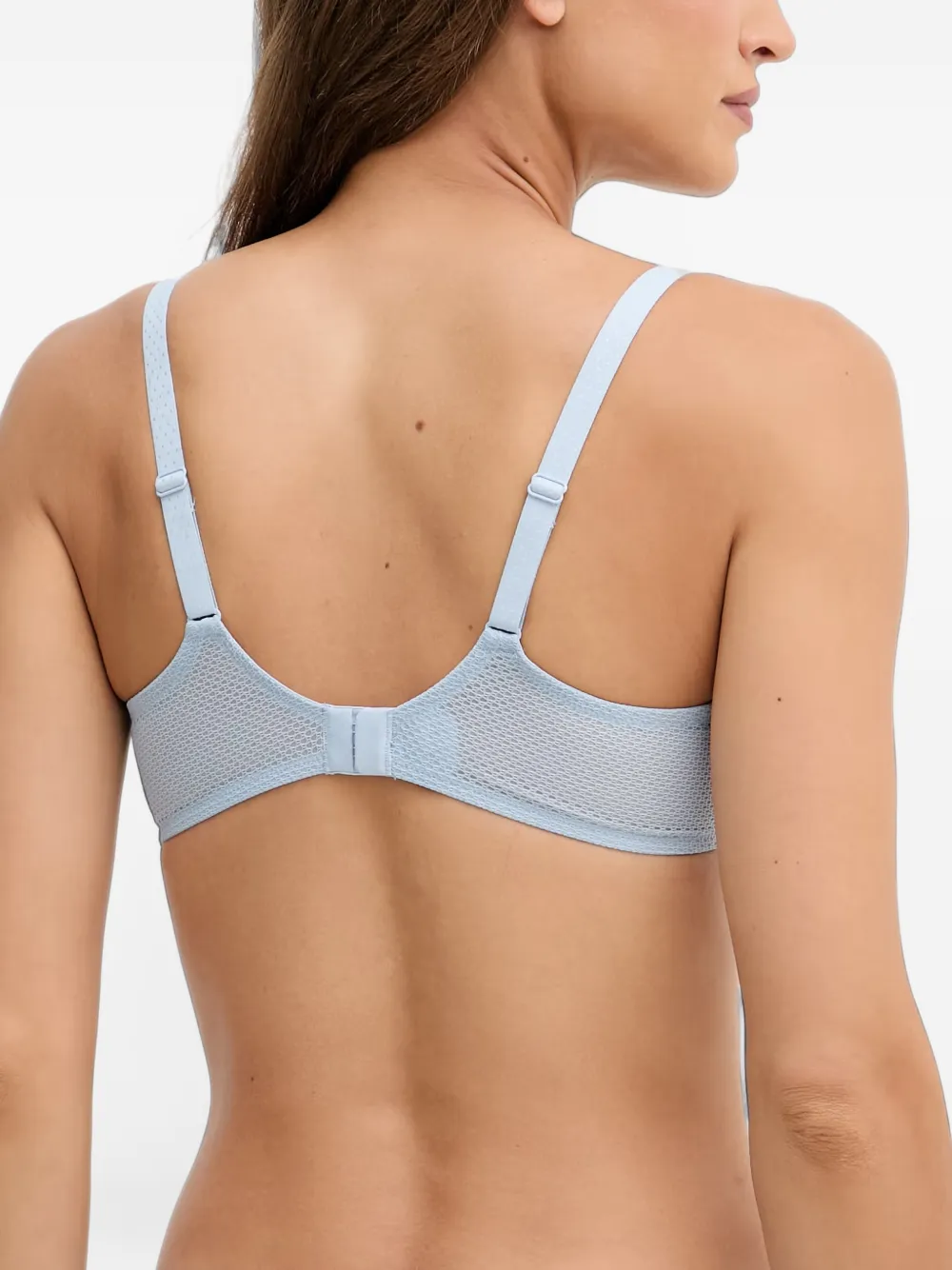 Chantelle Fleurs floral-embroidered mesh bra Blauw