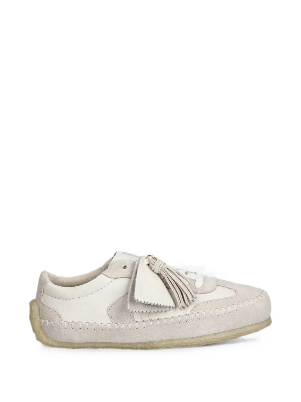Clarks Originals tassel-detail blanket-stitched sneakers Beige