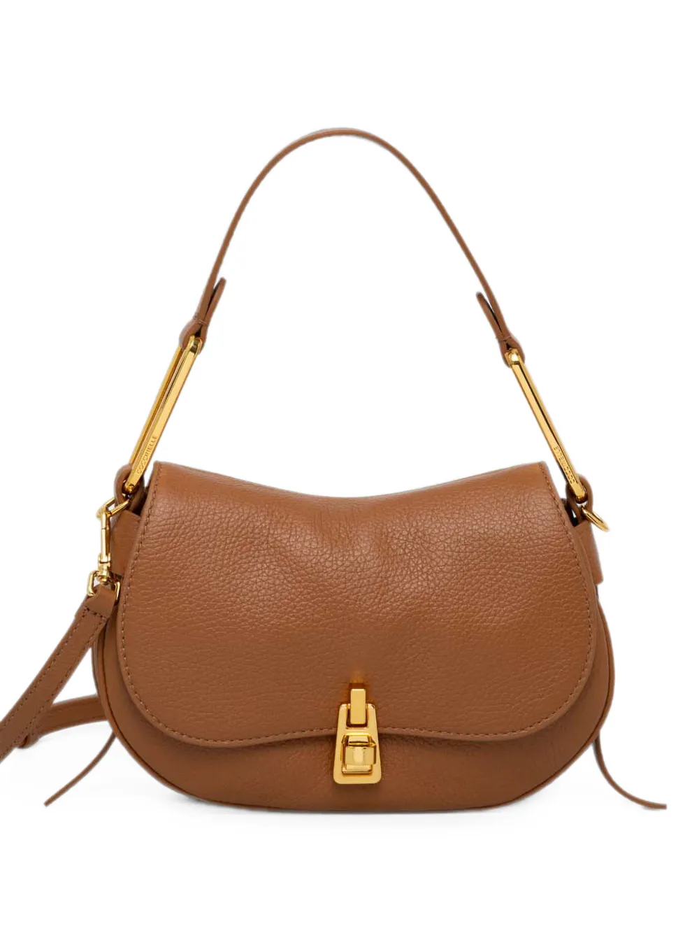 Coccinelle pebbled leather shoulder bag - Marrone