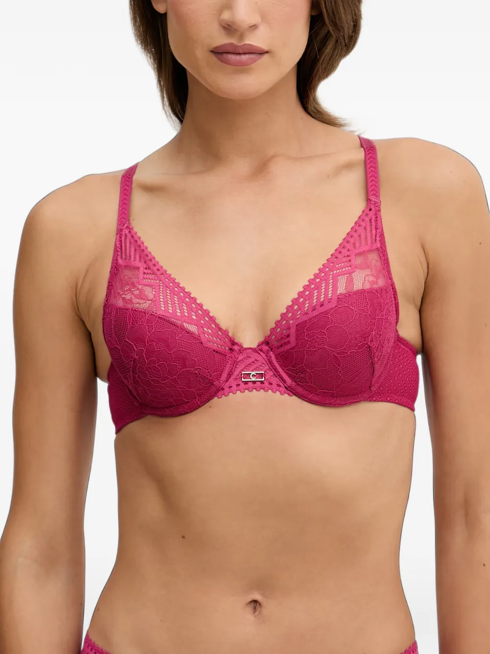 Chantelle Origins floral-lace underwired bra - Rose