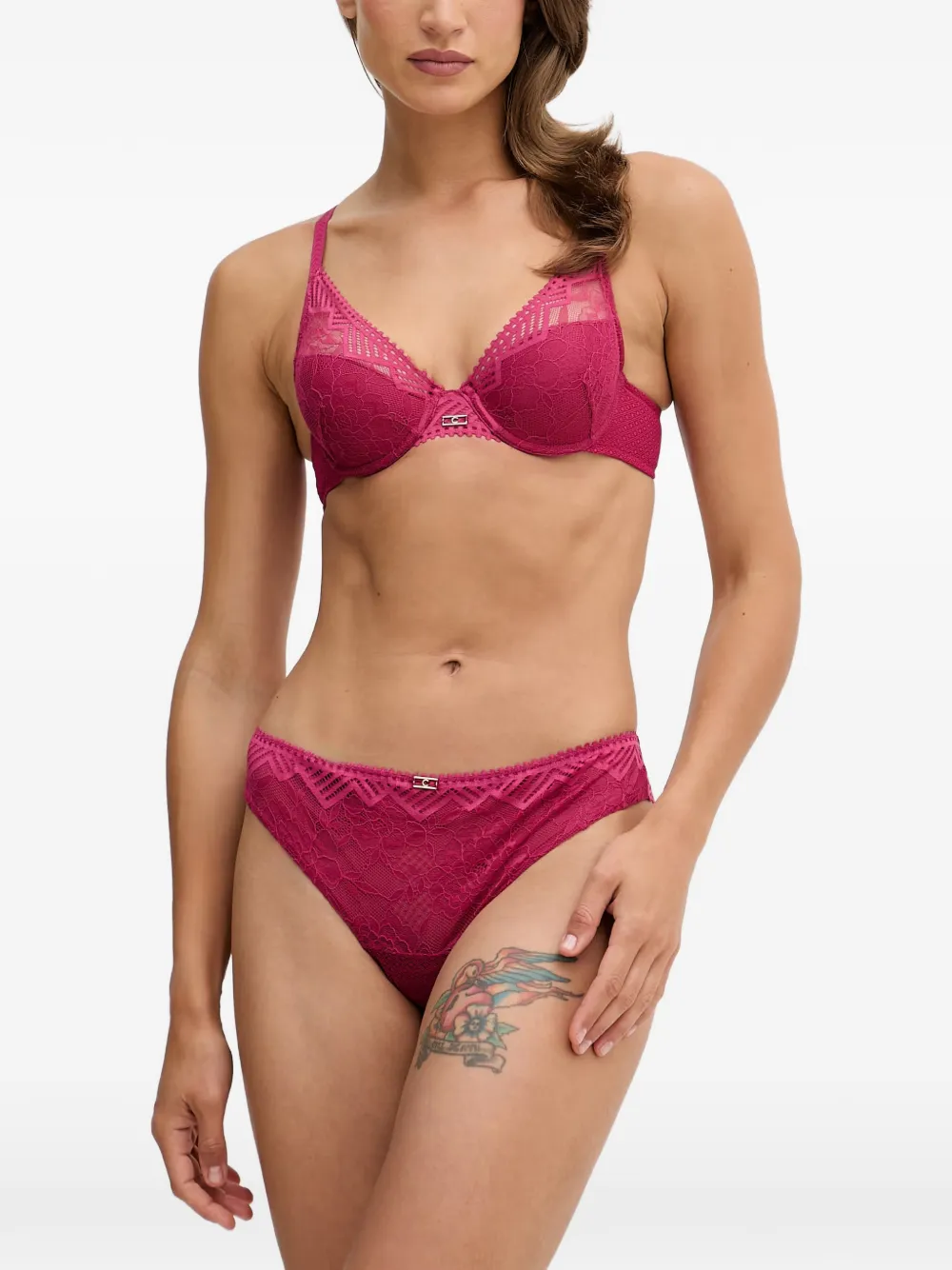 Chantelle Origins floral-lace underwired bra Roze