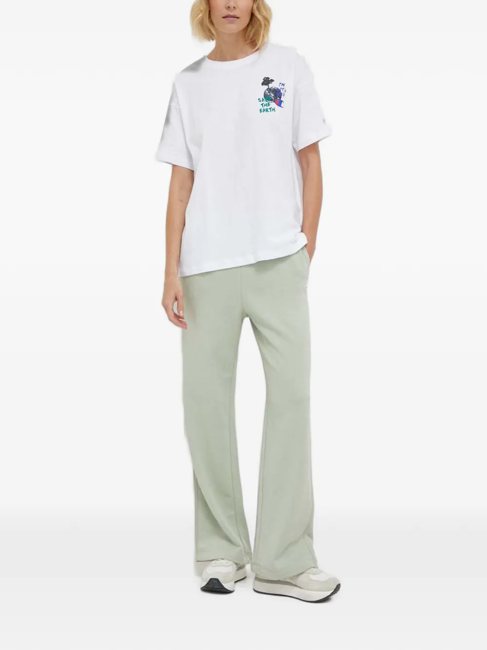  Champion Logo-patch Track Pants - Verde 