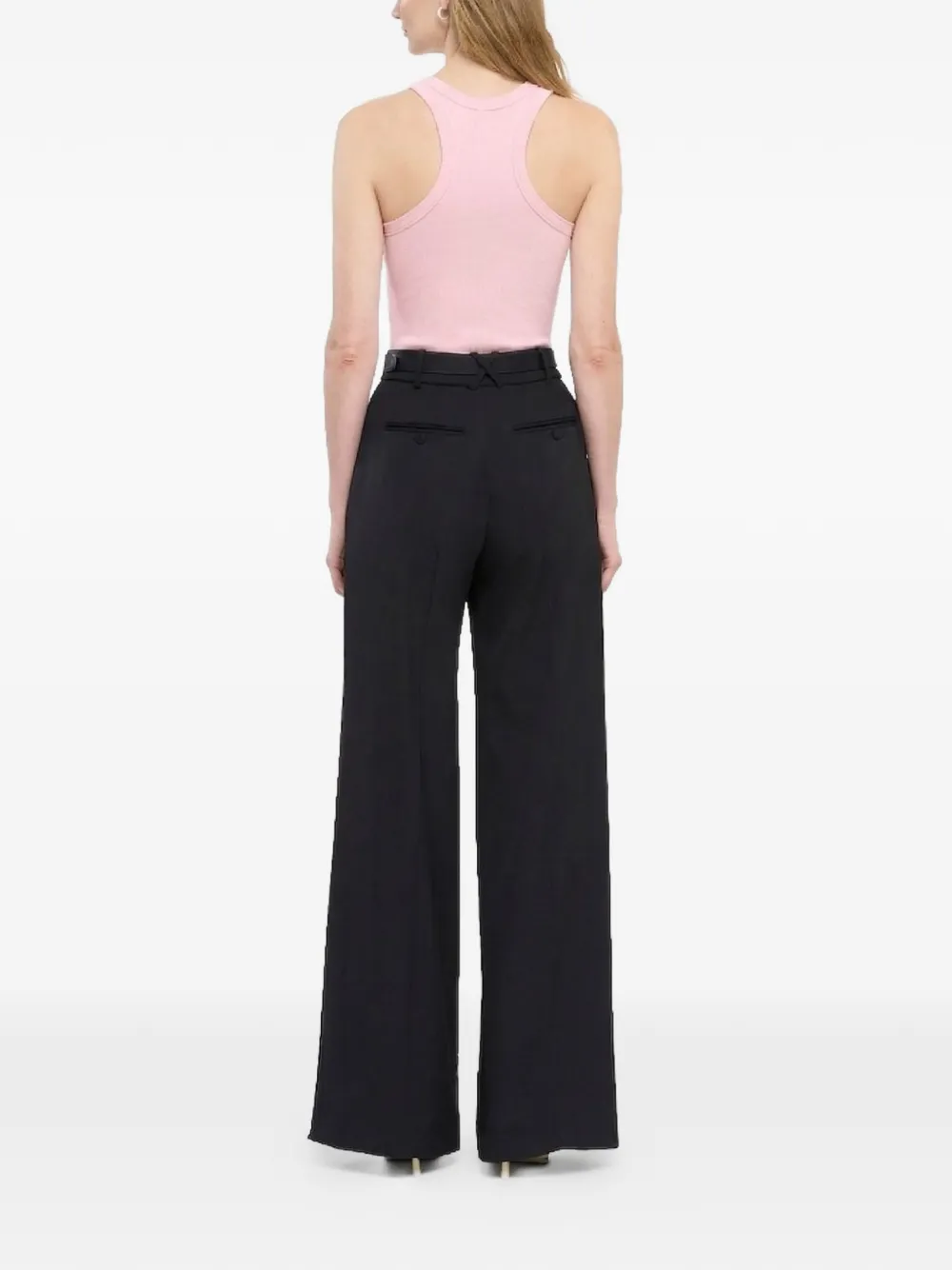 Another Tomorrow Tanktop met racerback Roze