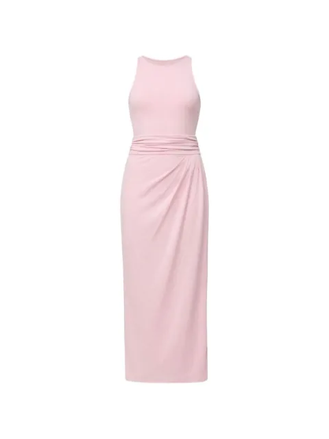 Another Tomorrow sarong-tie midi dress