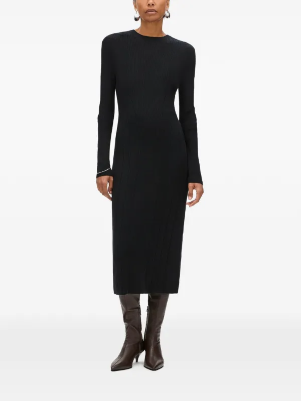 another tomorrow black dress curved-seam Midi | In an organic cotton sale30 La Femme V-Neck Satin Spiderella Dress For Girls (Size):5-6 years